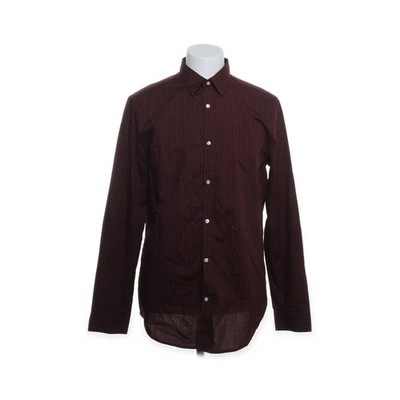 H&M, Hemd, Größe: L, Slim Fit, Rot, Baumwolle/Polyester, Gepunktet, Herren #FKF