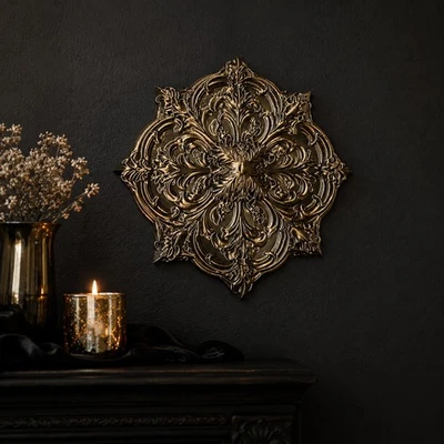 Gold Velmira Gothic Wall Medallion Wall Hanging Home Decor - Image 1 of 4