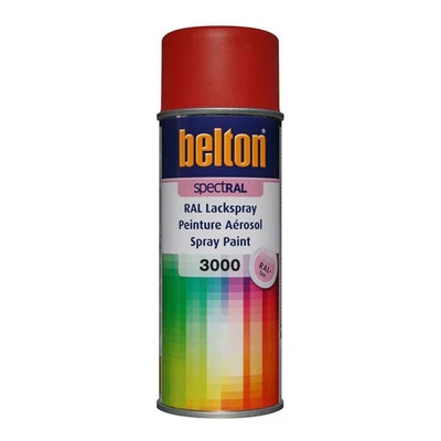 Bombe de peinture Belton Spectral RAL3000 Rouge feu mat 400ml