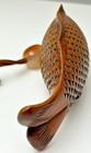 Antique Japanese Fish Sagemono Netsuke Ojime Waka Poem Inscription — photo 5