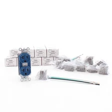 10 Pass & Seymour Blue!! PLUGTAIL Receptacles Outlet 20A w/Harness PT5362-BL