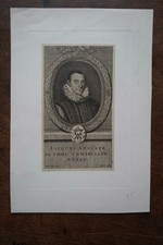 JACQUES AUGUSTE DE THOU (1553-1617). PORTRAIT ENGRAVING 18th century FRENCH POLITICS