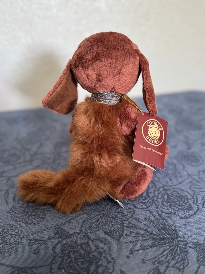 Peluche Charlie Bears Duffle Puppy Dog - Retirado 12"" - Nuevo con etiquetas (NUEVO CON ETIQUETAS) - Raro Foto 4 de 4
