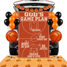 Religious Trunk or Treat Car Decorations Kit, Christian Basketball Theme Trunk D