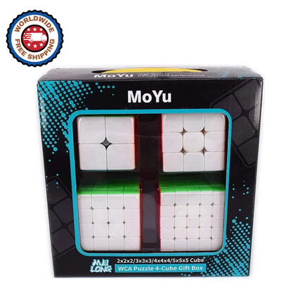MoYu Meilong Combo Pack Gift Set: Includes 4 puzzles 2x2, 3x3, 4x4, 5x5