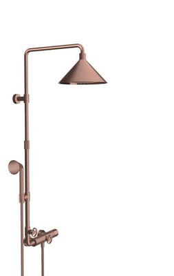Hansgrohe Showerpipe Axor Front 26020310 Brushed Red Gold
