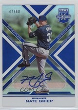 2016 Panini Elite Extra Edition Aspirations Blue 47/50 Nate Griep #151 Auto b4a