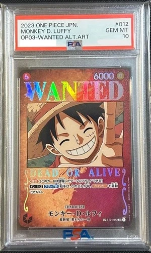PSA10 Monkey D Luffy ST01-012 OP03 Wanted Alt Art Japanese JPN One Piece Card