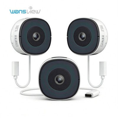 3PCS Wansview 2K Window Camera WIFI Security Camera System Indoor 24/7 Recording