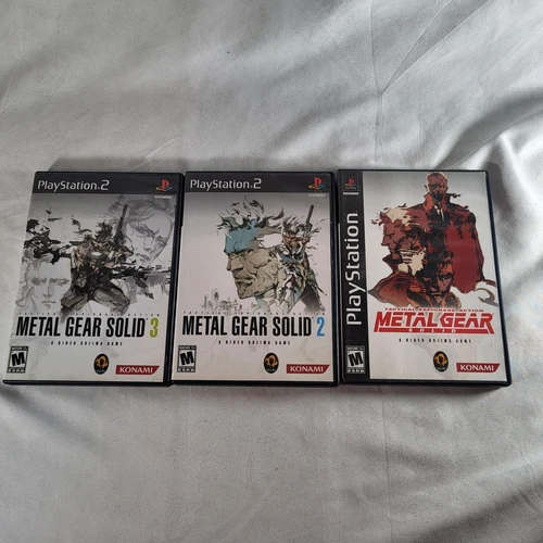 Metal Gear Solid Essential Trilogy Collection 1 2 3 (PlayStation 2, PS2) no box