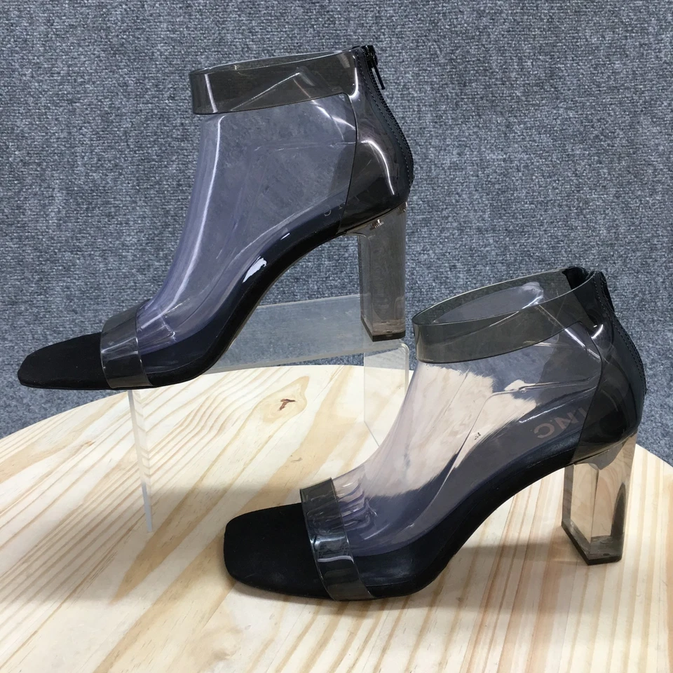 Correa de tobillo INC International Concepts para mujer 11M Makenna negra imitación cuero NUEVO Foto 2 de 4