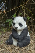 Sitting Panda Cub Decor Resin Garden Statue Garden Home Yard