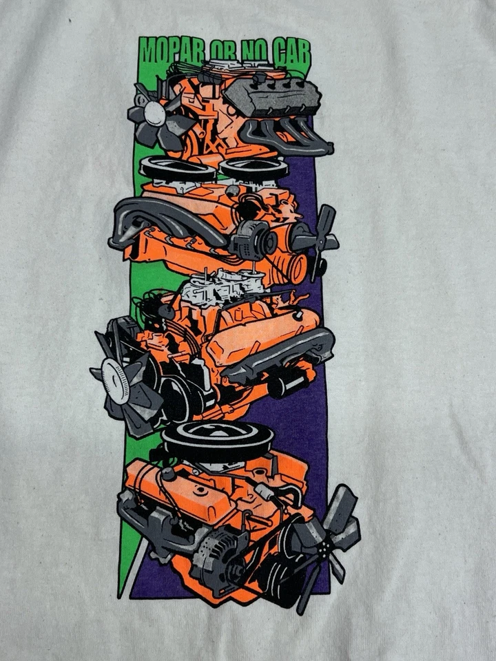 Camiseta De Colección Y2K Mopar Racing Plymouth Superbird Para Hombres Talla 2XL Manga Corta Foto 4 de 4