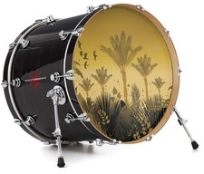 Vinyl Decal Skin for 24" Bass Kick Drum Head Summer Palm Trees