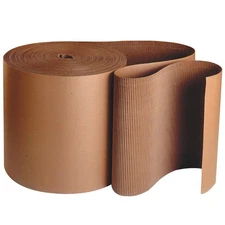 Corrugated Cardboard Roll, 36" x 250', Single Face, A-Flute, Kraft, Flexible ...