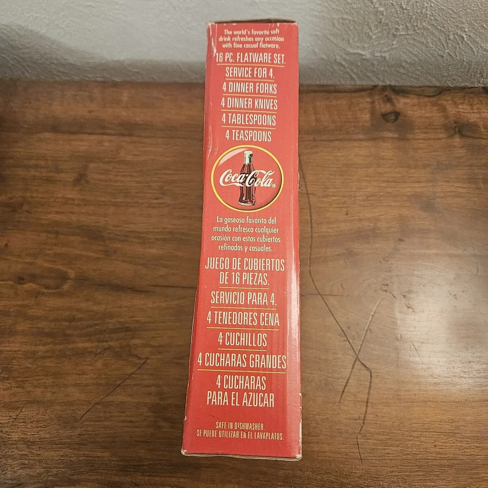 Coca-Cola 16 Piece Flatware Set Coke Bottle Contour Pattern by Gibson 1997 NEW - Image 4 of 4