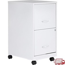 2-Drawer File Cabinet Lockable Steel Storage Organizer Smooth Glide Suspension