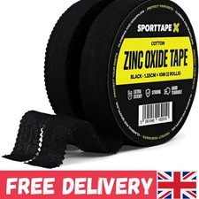 2 Rolls 20m Zinc Oxide Finger Tape - 1.25cm Wide - Black | Sports Tape for Cl... 0.27 per metre
