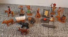 Safari Limited Lot of 16 Western Cowboy And Indian Animals and Figures Vintage