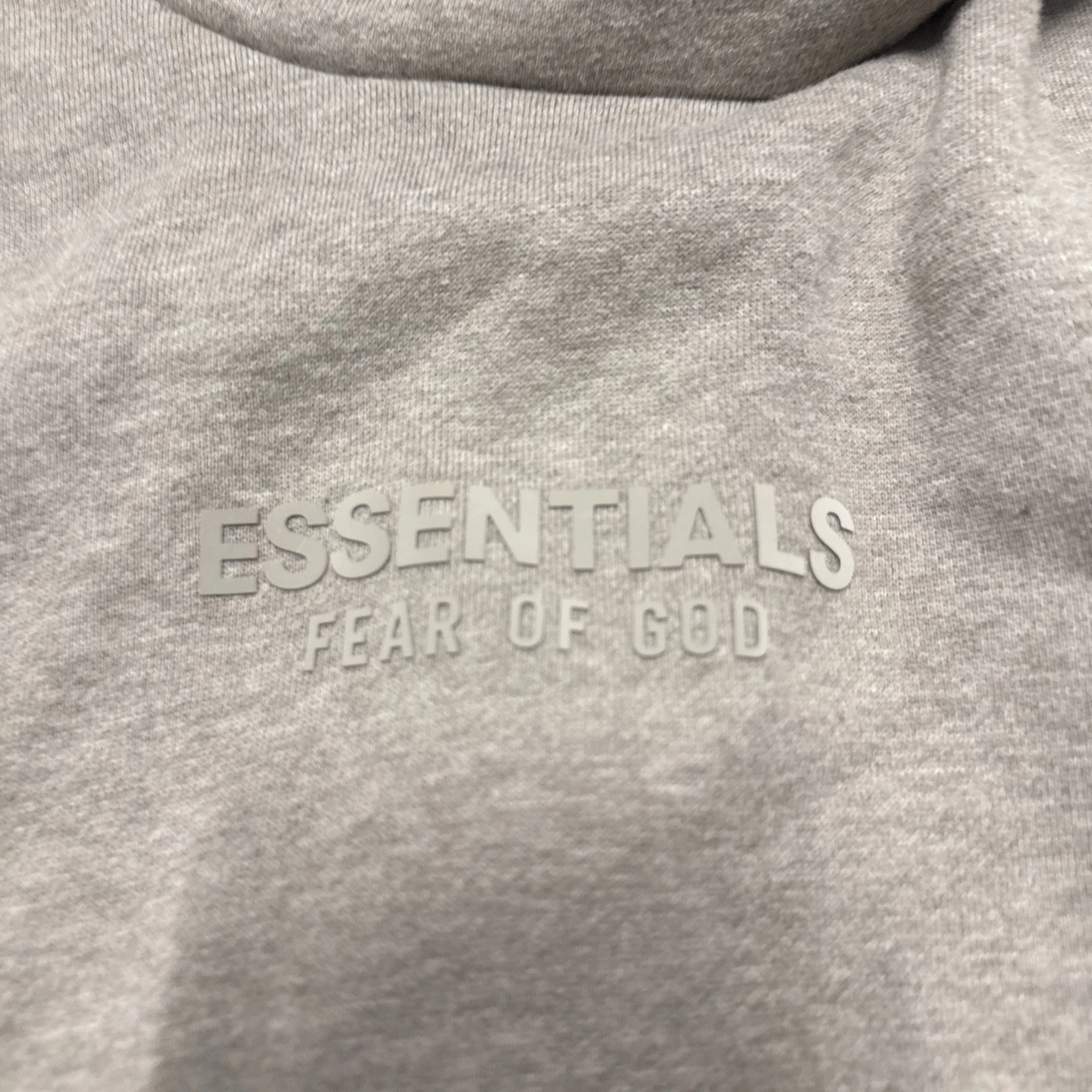 Felpa con cappuccio Fear Of God Essentials uomo L tortora marrone avena maglione pullover nebbia