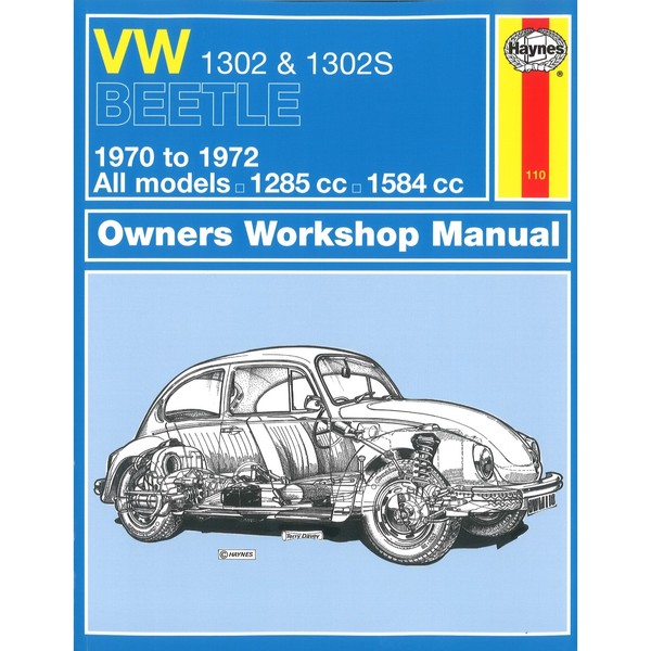 VW 1302 1302S Beetle KäFer 1970-1972 1285Cc 1584Cc Reparaturhandbuch Haynes-image