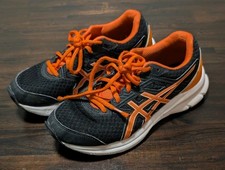 ASICS Kids Jolt 3 GS running shoes black marigold orange Size 3.5Y