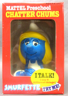 Vintage 1982 Mattel TALKING Chatter Chums Smurfs SMURFETTE working MIB