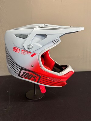 100% Status Youth Medium Full Face MTB BMX E-Bike Helmet Red Gray