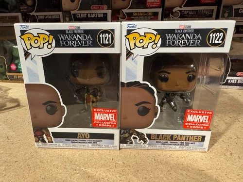 Ayo 1121 & Black Panther 1122 Funko Pop Wakanda Forever MCC Marvel Collector Cor