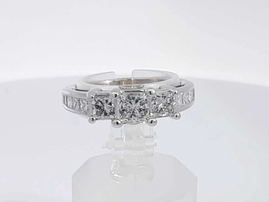 1.35 Cttw Diamond 14k White Gold Anniversary Ring 4.9 Grams Size 7 Aa0625cxzsa