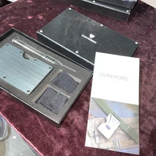 Donword Slim RFID Blocking Silver Aluminum Minimalist Card Wallet Money Clip