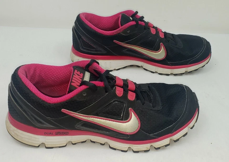 Nike Dual Fusion ST Mujer Talla 10 Zapatos para Correr 407847-001 Negro Rojo Foto 2 de 4