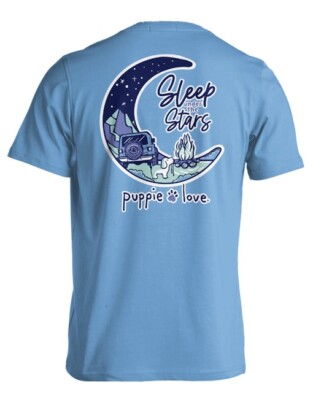 New PUPPIE LOVE Sleep under the STARS PUP T-SHIRT