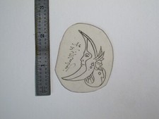 vtg 1960s 1970s Tattoo acetate stencil Moon Fairy signed SKY3