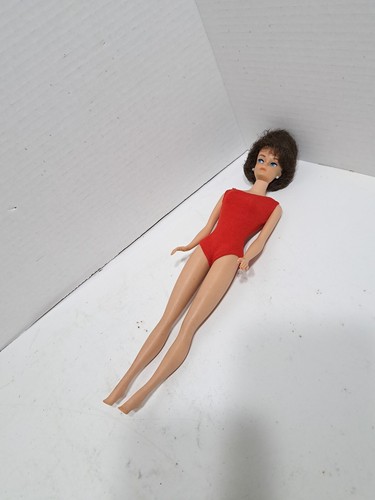 1961 Mattel Black Bubble Cut 850 Barbie Doll #8 BothEarrings Pale Lips Toe Japan - Picture 16 of 18