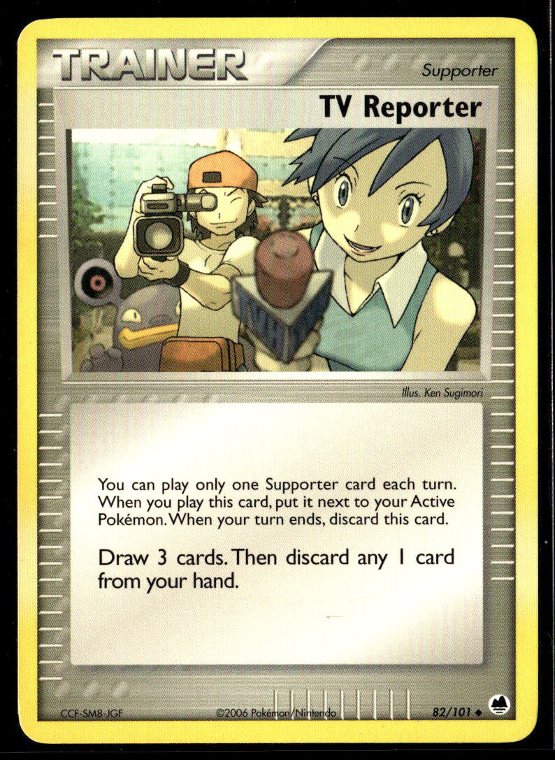 TV Reporter 82/101 - Dragon Frontiers - Uncommon - Pokemon Card TCG - LP