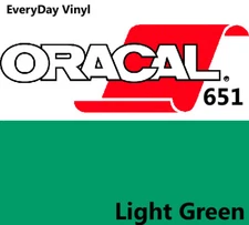 12"x5' - Light Green - Oracal 651- shiny Adhesive Vinyl-Craft Hobby Sign Cutters