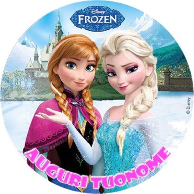 Cialda In Ostia Per Torta Con DISNEY FROZEN Personalizzata - Foto 8