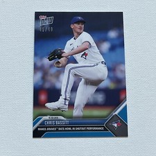 2023 MLB Topps NOW #277 CHRIS BASSITT TORONTO BLUE JAYS SHUTOUT  BLUE /49