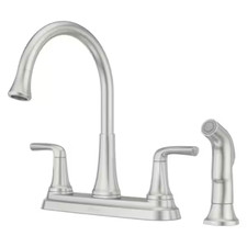 Pfister Ladera 2-Handle Kitchen Faucet - Spot Defense Stainless Steel