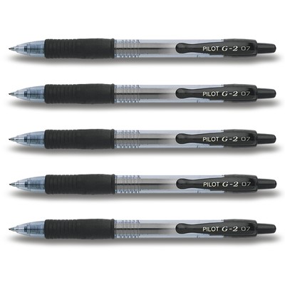 Pilot G2-07 Gelschreiber schwarz - 5er-Set
