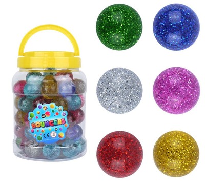 large glitter bouncy ball