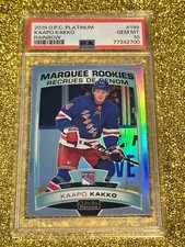 KAAPO KAKKO PSA 10 2019 O-PEE-CHEE PLATINUM #199 RAINBOW VARIATION NY RANGERS