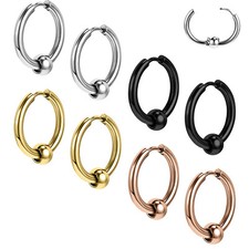 1 Pair Stainless Steel Huggie Hoop Earrings Daith Helix Conch Piercing Jewelry