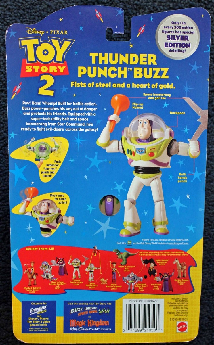 Toy Story 2 Mattel SILVER ED. 1 IN 200 THUNDER PUNCH BUZZ Action