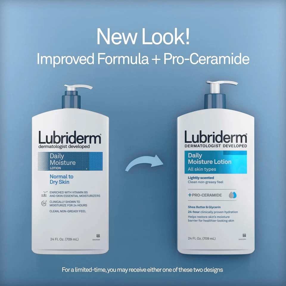 Loción hidratante diaria Lubriderm + Pro-ceramida con manteca de karité y glicerina ayuda Foto 2 de 4