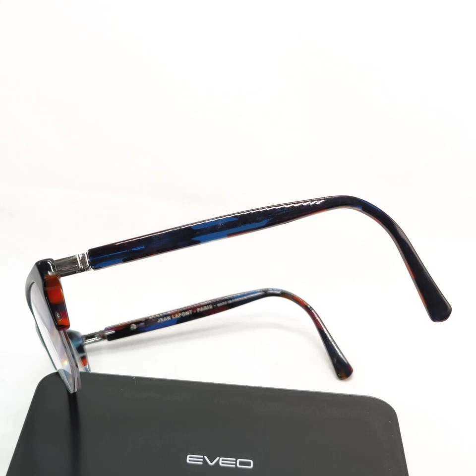 Monturas de gafas Jean Lafont Nabab 53 mm azul multicolor 53-16-142 hechas en Francia Foto 4 de 4