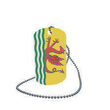 Dog Tag Flag Wolphaartsdijk Netherlands Dog Tag Aluminium 30 x 50mm