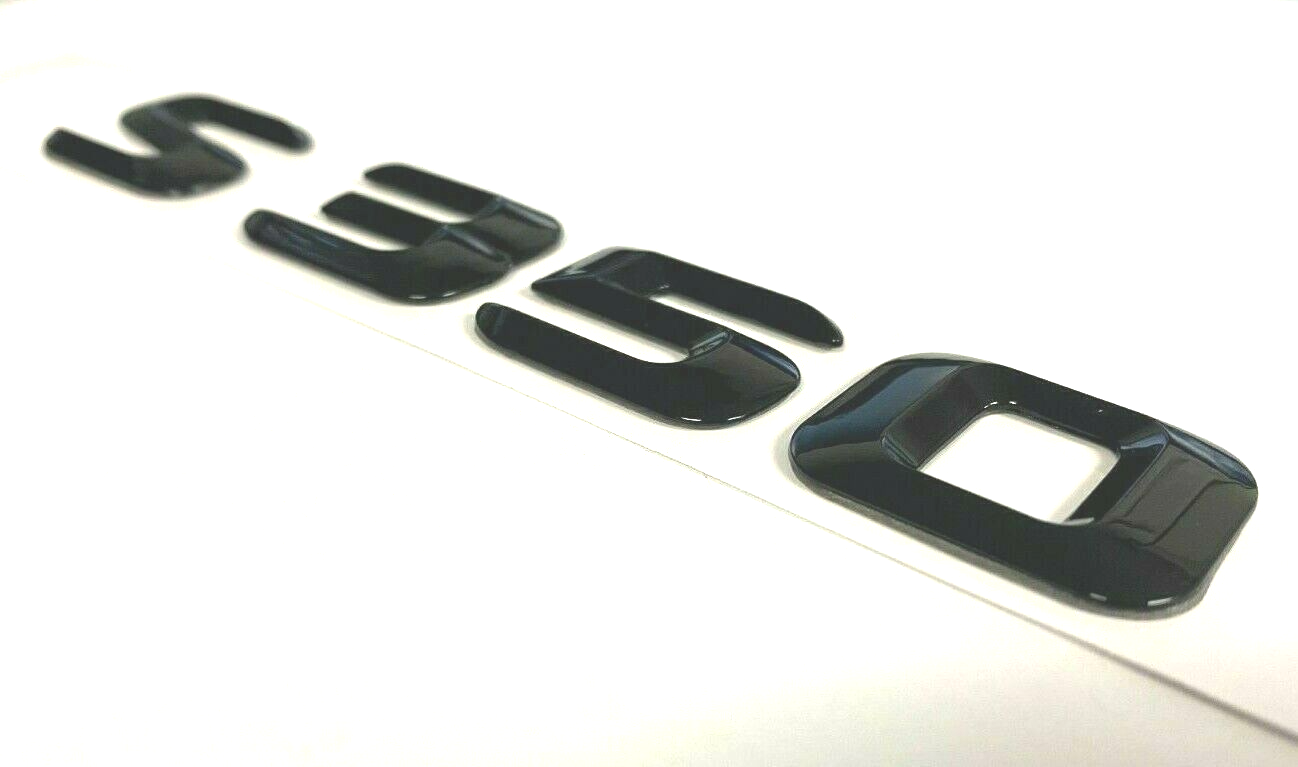 GLOSS BLACK S350 FOR MERCEDES REAR TRUNK EMBLEM BADGE NAMEPLATE DECAL NUMBERS