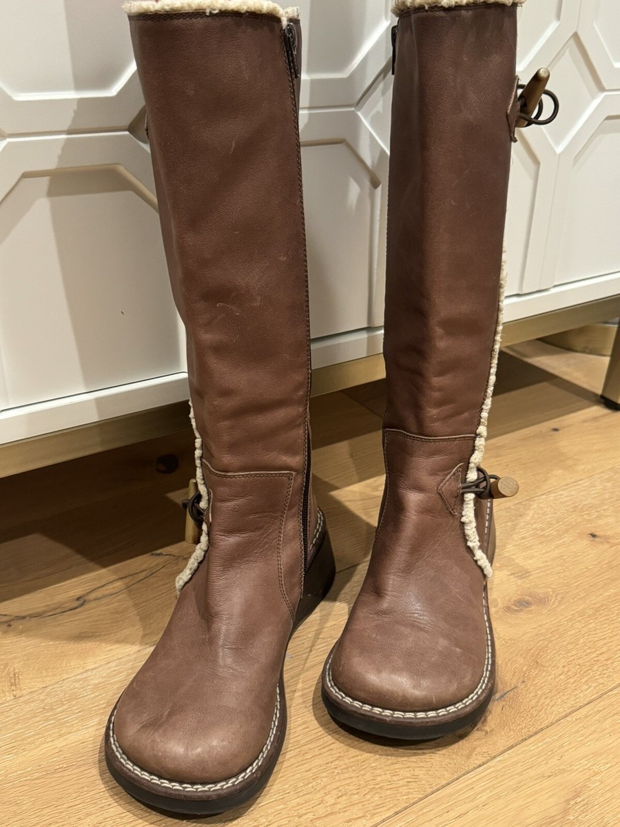 Field Gear Women's Tall Leather Boots Easy On with Inside Zipper